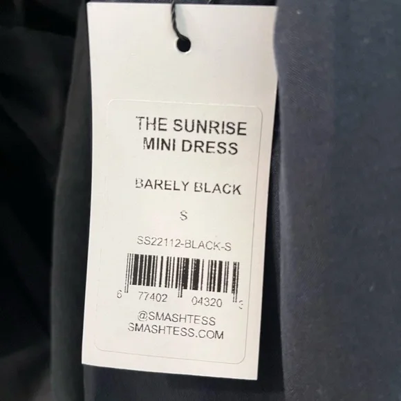 Smash + Tess X Jillian Harris Sunrise Mini Dress in Barely Black - SMALL NWT - Picture 5 of 7